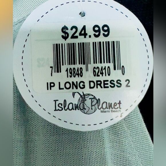 Island Planet Sea Foam Green Adjustable Cami Style Maxi Sundress/Cover Up | OS - Picture 5 of 7